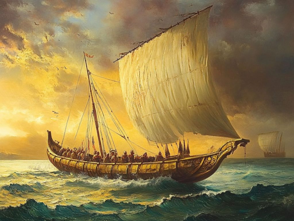 Recreación ficticia de un barco