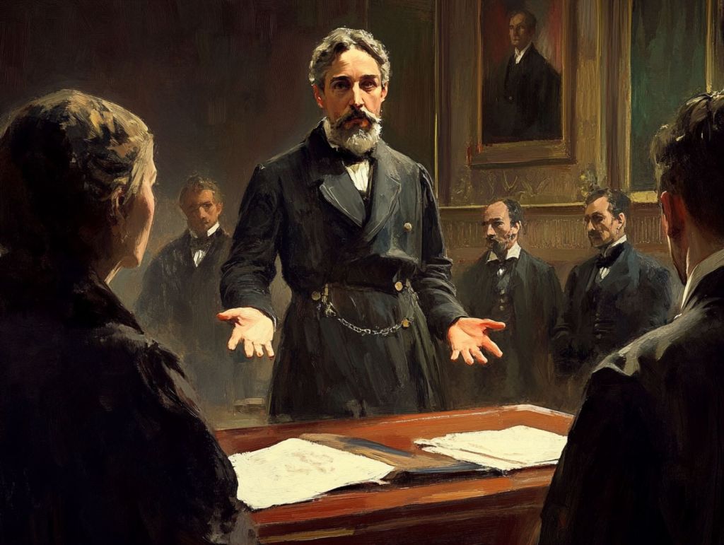 Recreación de un médico en un juicio 