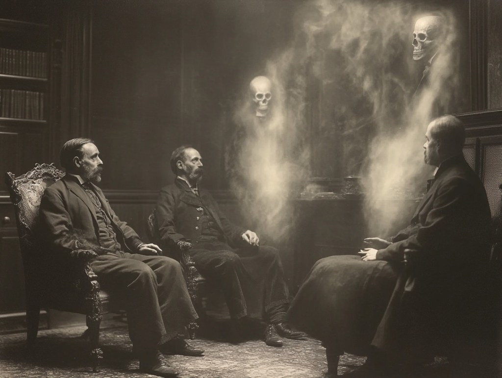 Recreación fantasiosa de aparición fantasmal