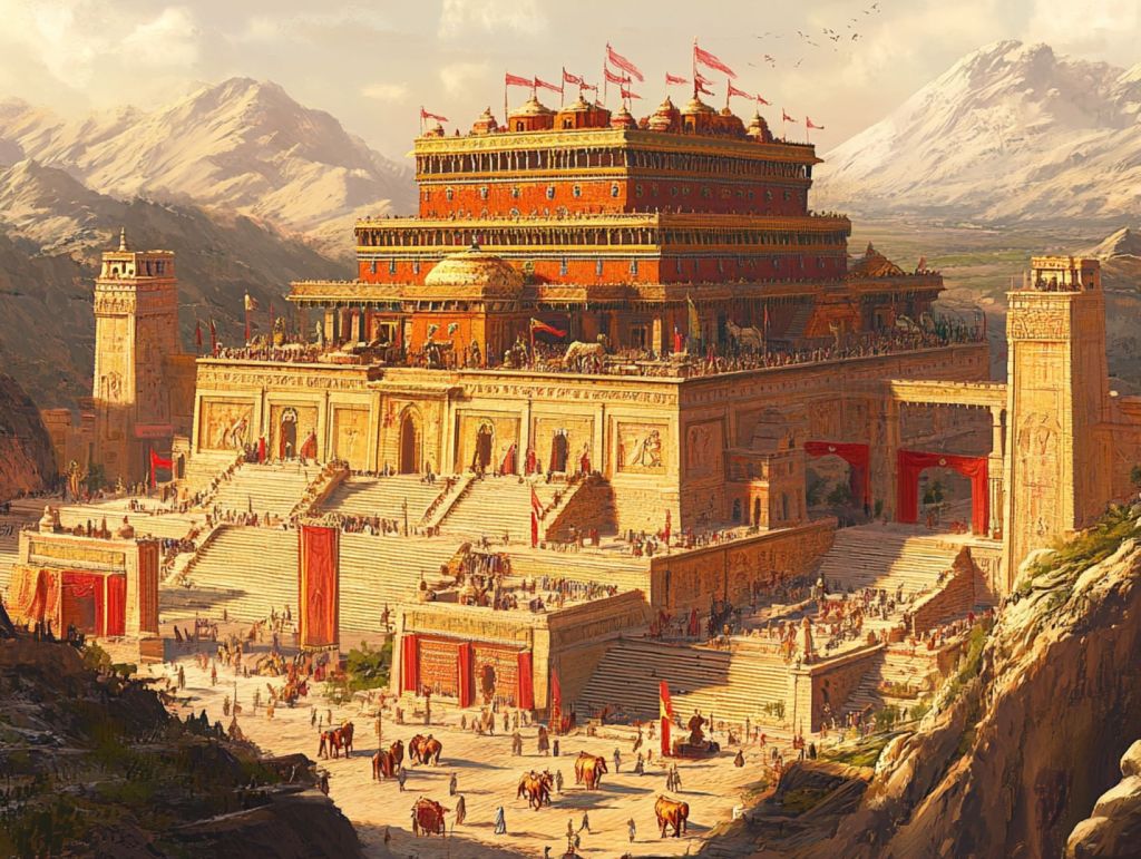 Recreación ficticia de una ciudad kushán