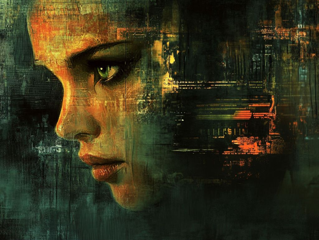 Recreación ficticia de una IA de ciencia-ficción