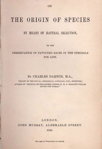 El origen de las especies, Darwin