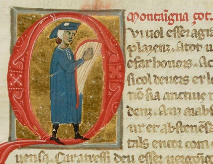 El trovador Guilhem de Montanhagol en una miniatura