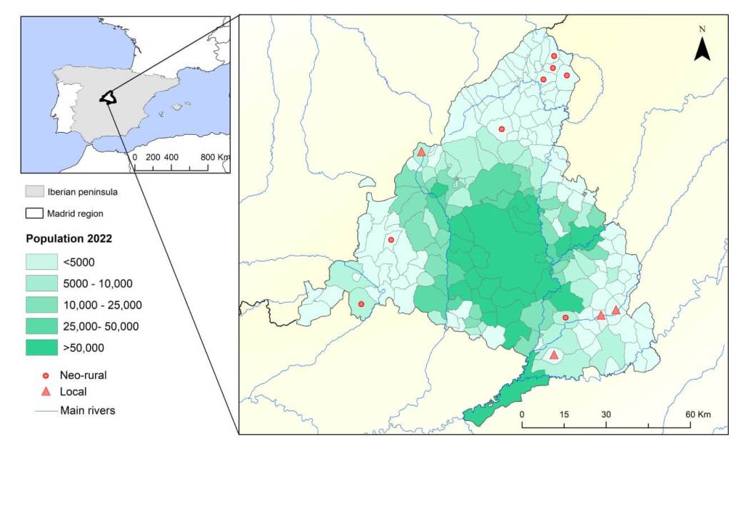 Mapa de las iniciativas agroecológicas que han participado en el estudio. Imagen extraída del artículo científico.