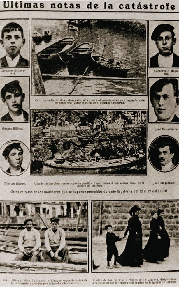 Marineros desaparecidos en la tragedia de la galerna