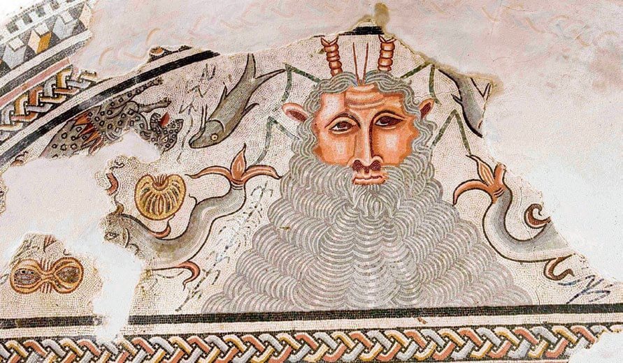 Mosaico del Dios Océano en Carranque