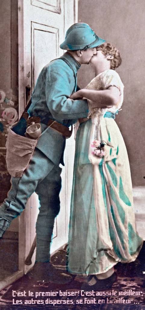 Reencuentro entre un soldado francés y su amada