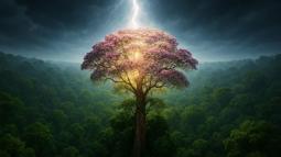 En los bosques tropicales de Panamá, el árbol conocido como Dipteryx oleifera ha desarrollado una asombrosa capacidad no solo para resistir el impacto directo de los rayos, sino también para obtener ventajas ecológicas a partir de ellos