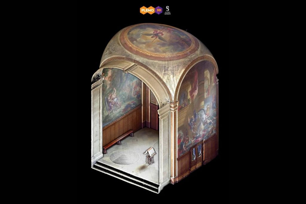 Escaneo en 3D de los murales de Delacroix en la Capilla de los Santos Ángeles, en la iglesia de Saint-Sulpice
