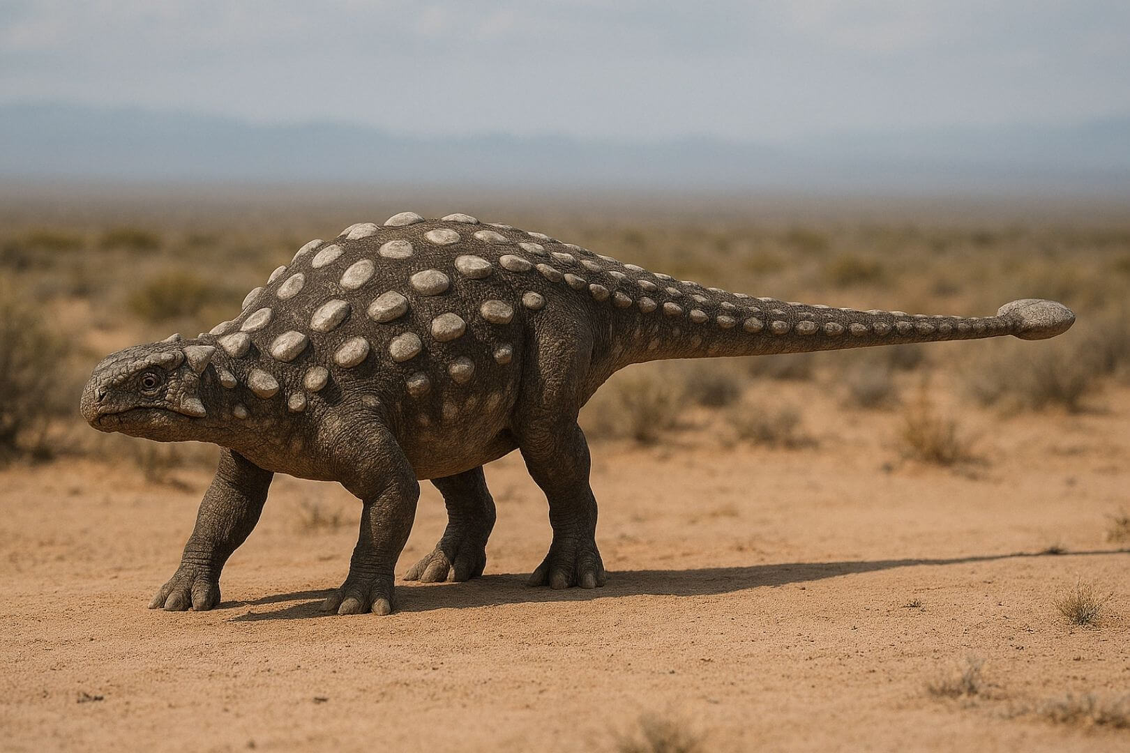 Hallan en Canadá las únicas huellas del primer anquilosaurio con cola maza