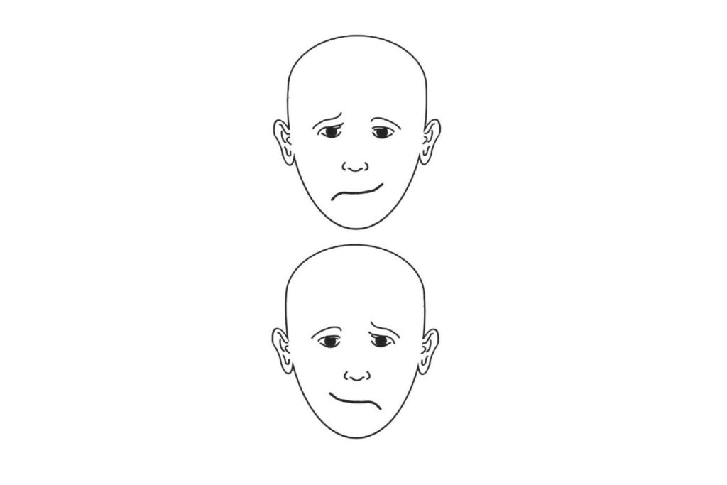 ¿Qué rostro te parece más feliz?