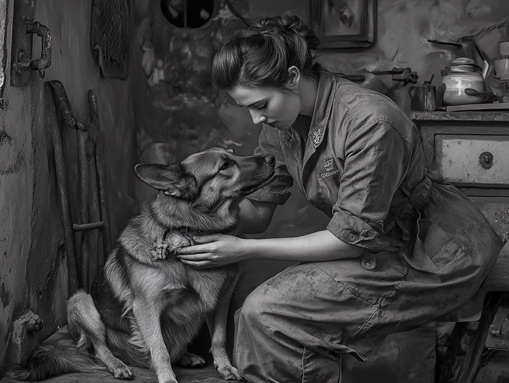 Perro herido, recreación