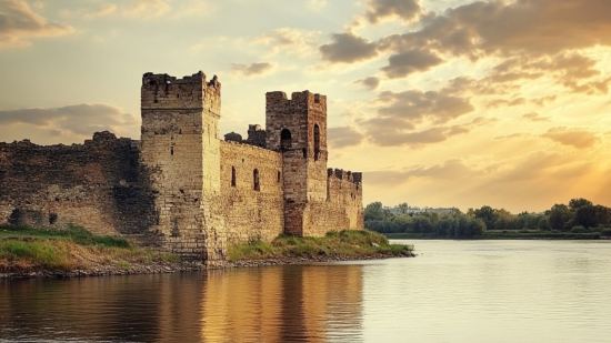 Castillo a orillas de un río