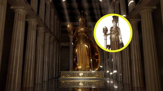 El interior de la cella del Partenón