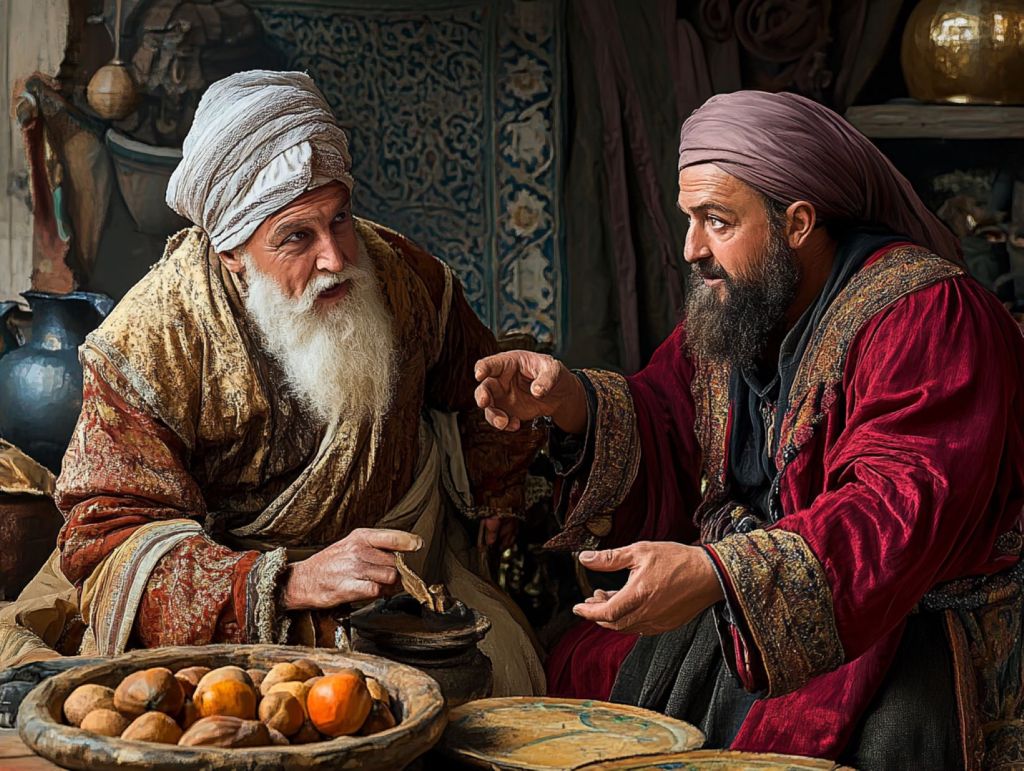 Mercaderes llegando a un acuerdo