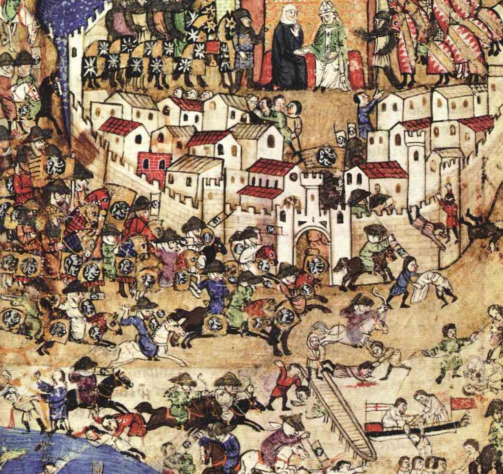 Ataque mameluco en manuscrito