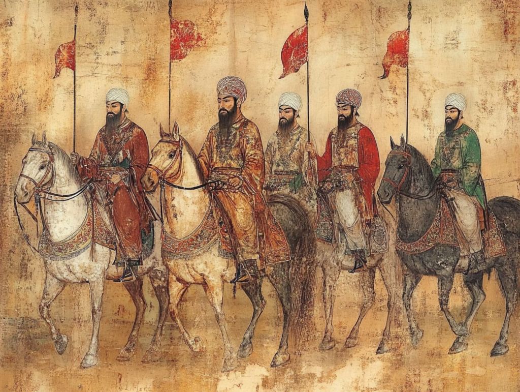 Un grupo de mamelucos a caballo