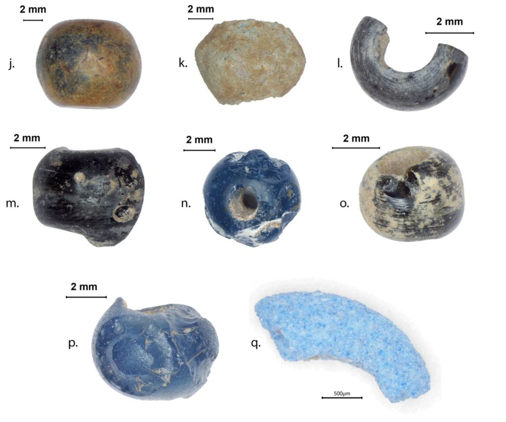 Cuentas de collar de la Edad del bronce