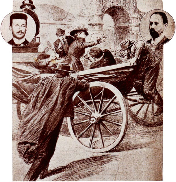 El rey Carlos I abatido a tiros