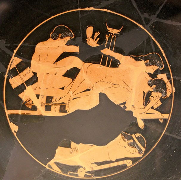 Hombre y etaira fornicando