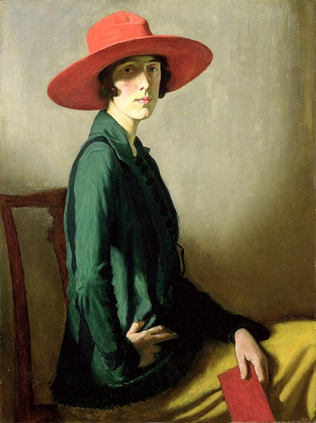 Lady with a red hat (Retrato de Vita Sackville-West), obra de William Strang