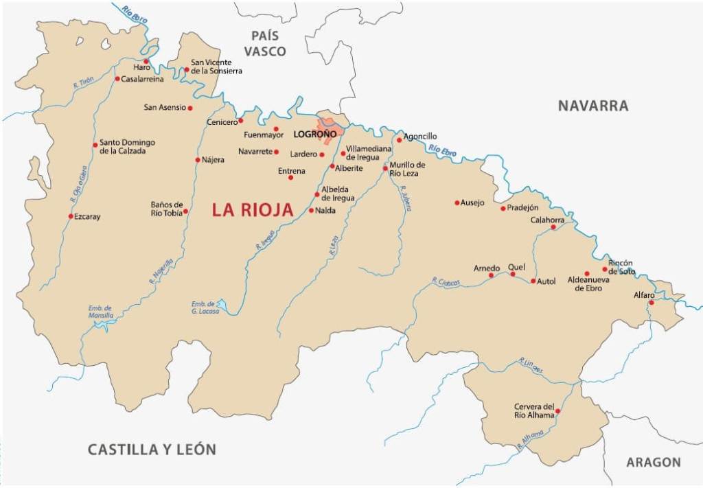 Mapa de La Rioja