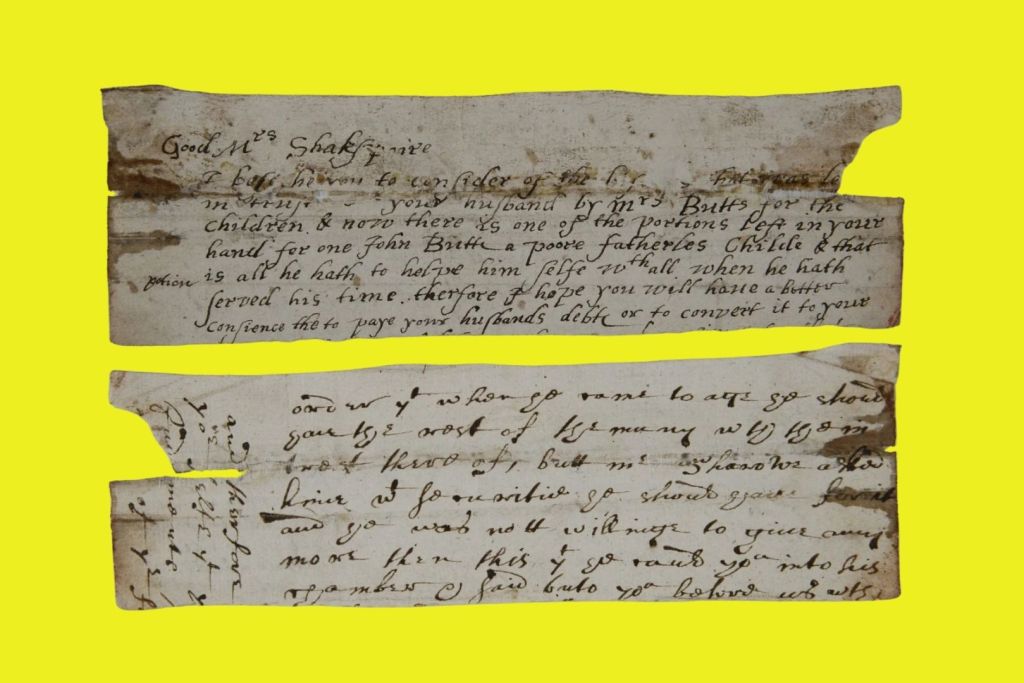 Una carta revela que Shakespeare no abandonó a su esposa, como se creía