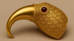 Recreación artística de cómo pudo lucir la cabeza de cuervo