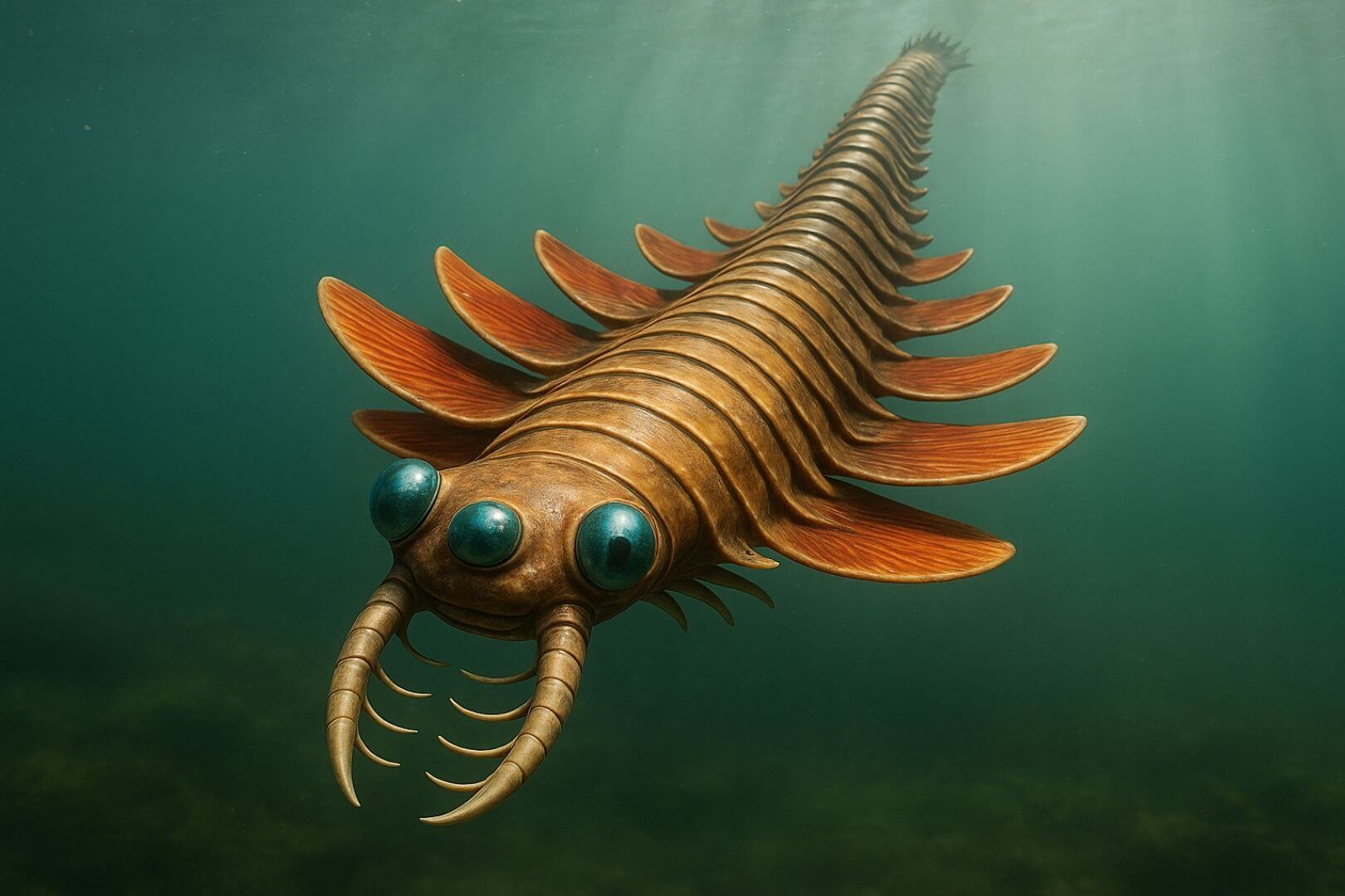 Este depredador marino tenía tres ojos y respiraba por el abdomen