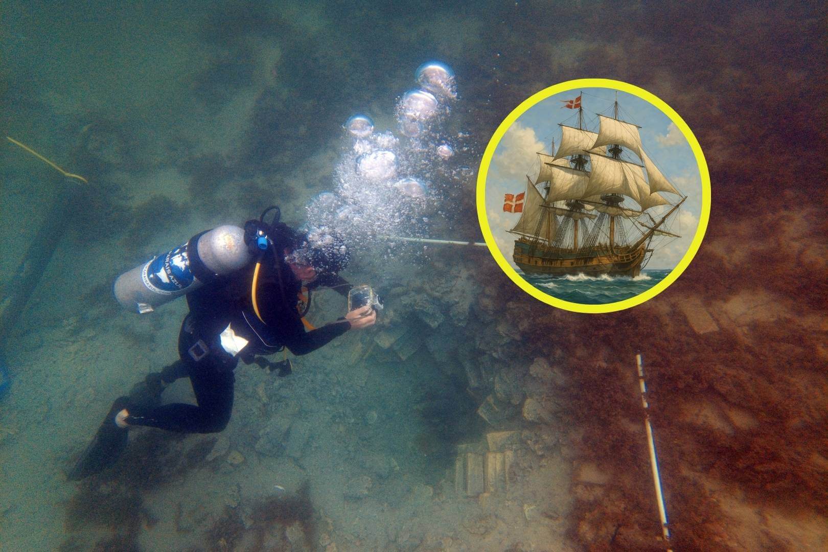 Durante años, los habitantes creyeron que los restos bajo el mar eran de barcos piratas. Pero en realidad, se trataba de navíos daneses esclavistas hundidos hace 300 años