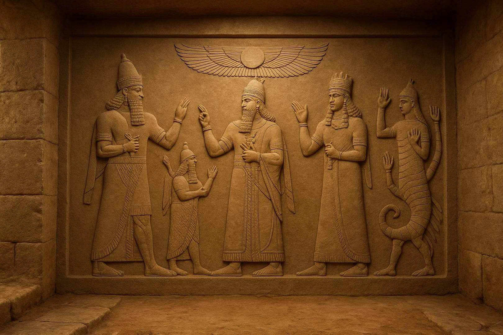 Descubren un relieve de 2.600 años con dioses asirios en Nínive