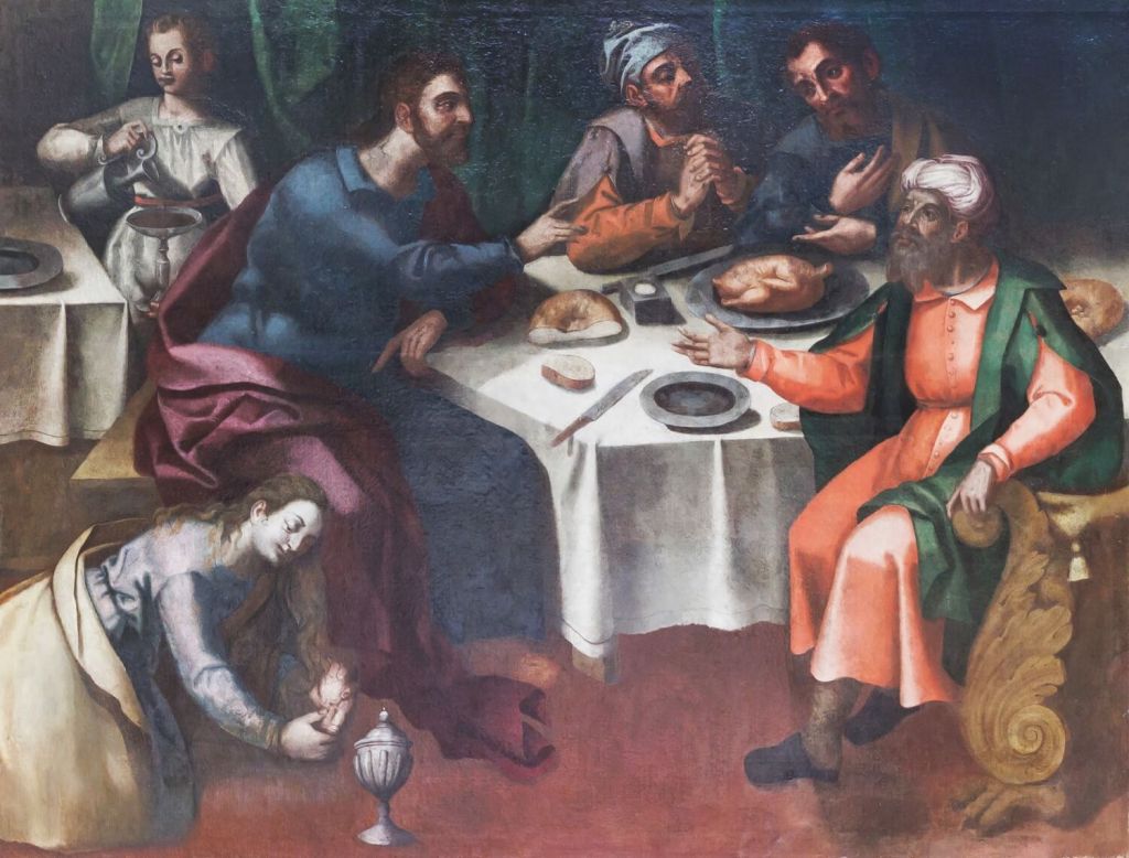 Jesús en casa de Simón el Fariseo, de Juan García de Riaño. Obra restaurada y rescatada de los repintes de Mariano Alias en 1908. Restauración