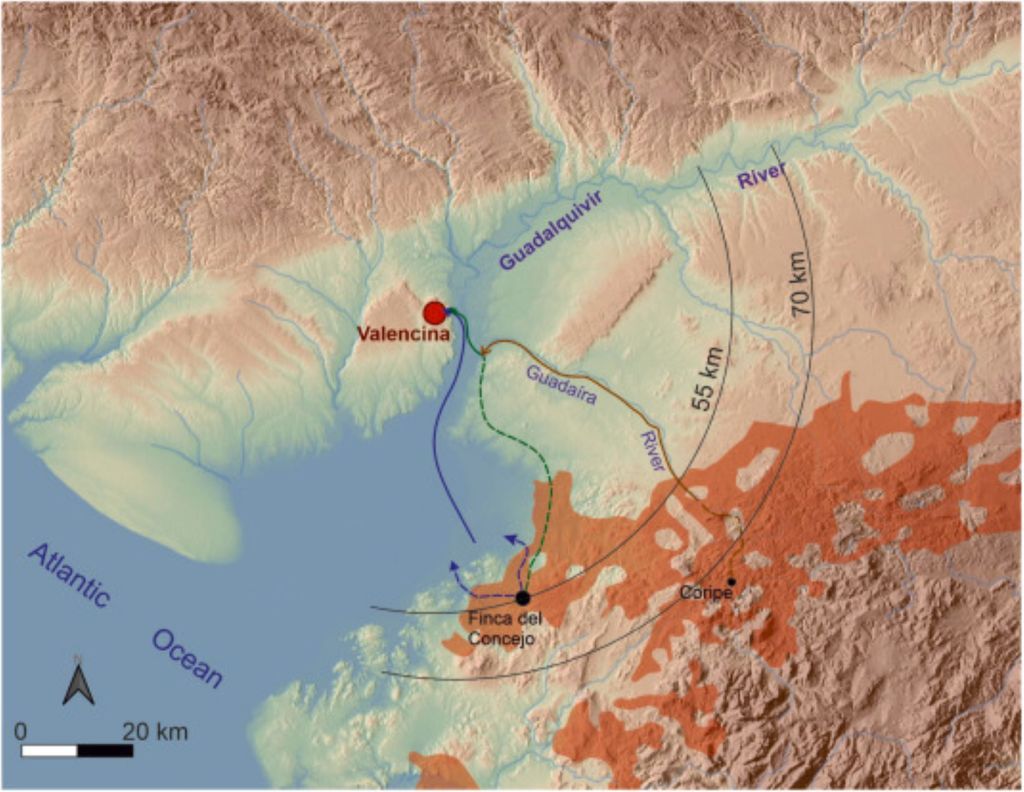 Yacimientos de yeso en las cercanías de Valencina