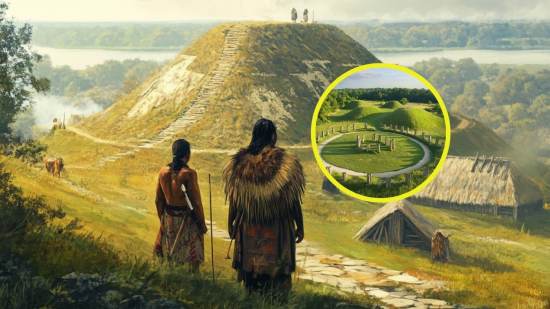 Recreación de paisaje con montículos