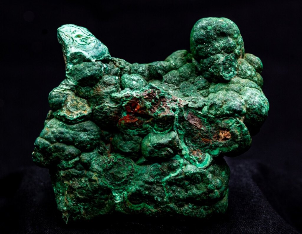 Malaquita. Colección de Mineralogía de la Facultad de Geológicas (UCM). Foto: G. Pinto