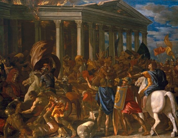 Destrucción del Templo de Jerusalén, por Poussin