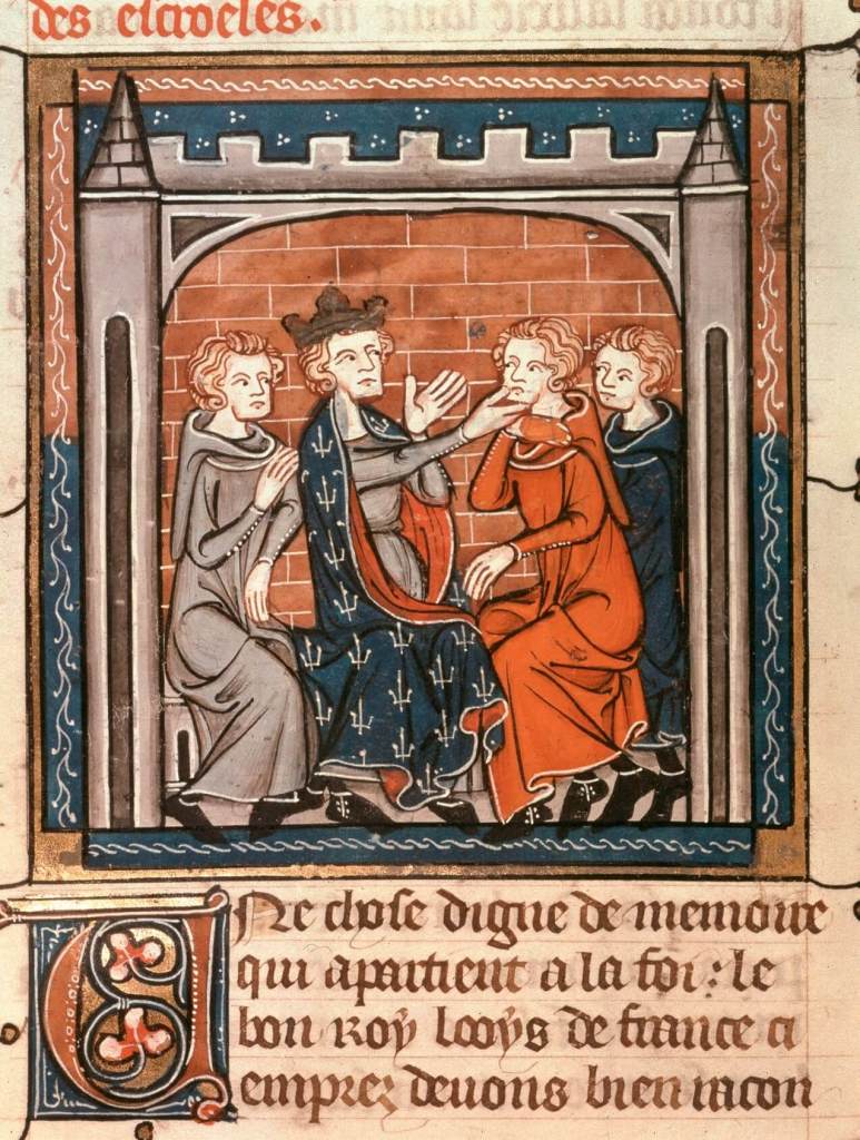 Miniatura del rey Luis IX el Santo