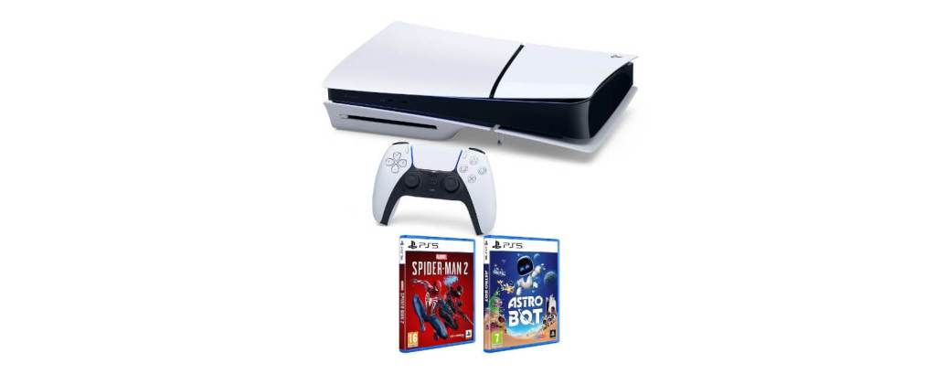 PS5 Standard Edition + Marvel’s Spider-Man 2 + Astro Bot