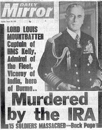 Portada del asesinato de Mountbatten por el IRA