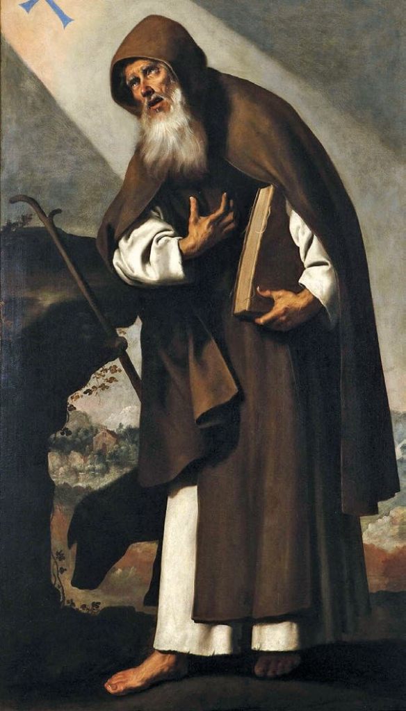 San Antonio abad, por Zurbarán