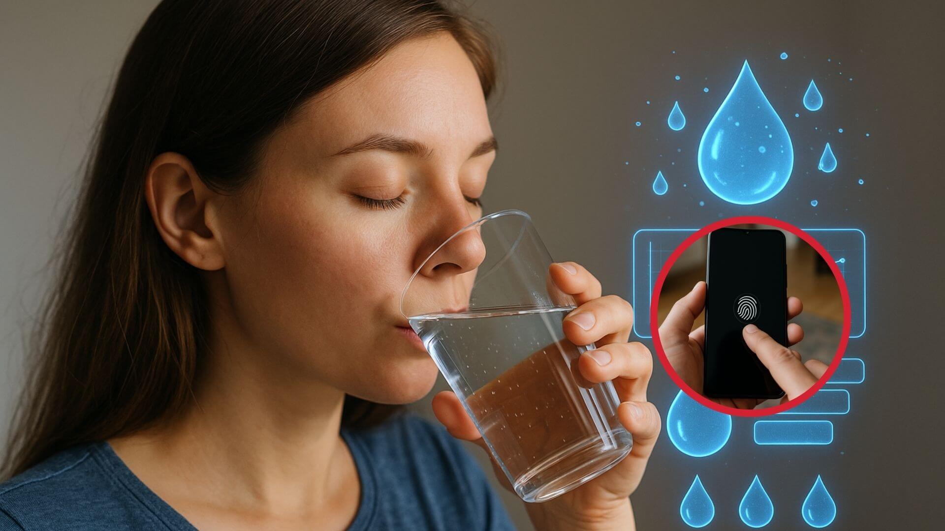 Tu dedo podría avisarte cuándo tomar agua, una nueva tecnología convierte la pantalla del móvil en sensor de hidratación