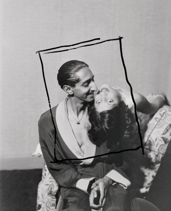 Yeshwantrao Holkar II retratado en su palacio modernista