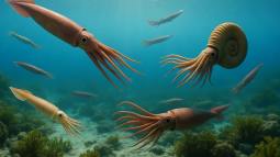 Recreación artística de los océanos del Cretácico hace 100 millones de años