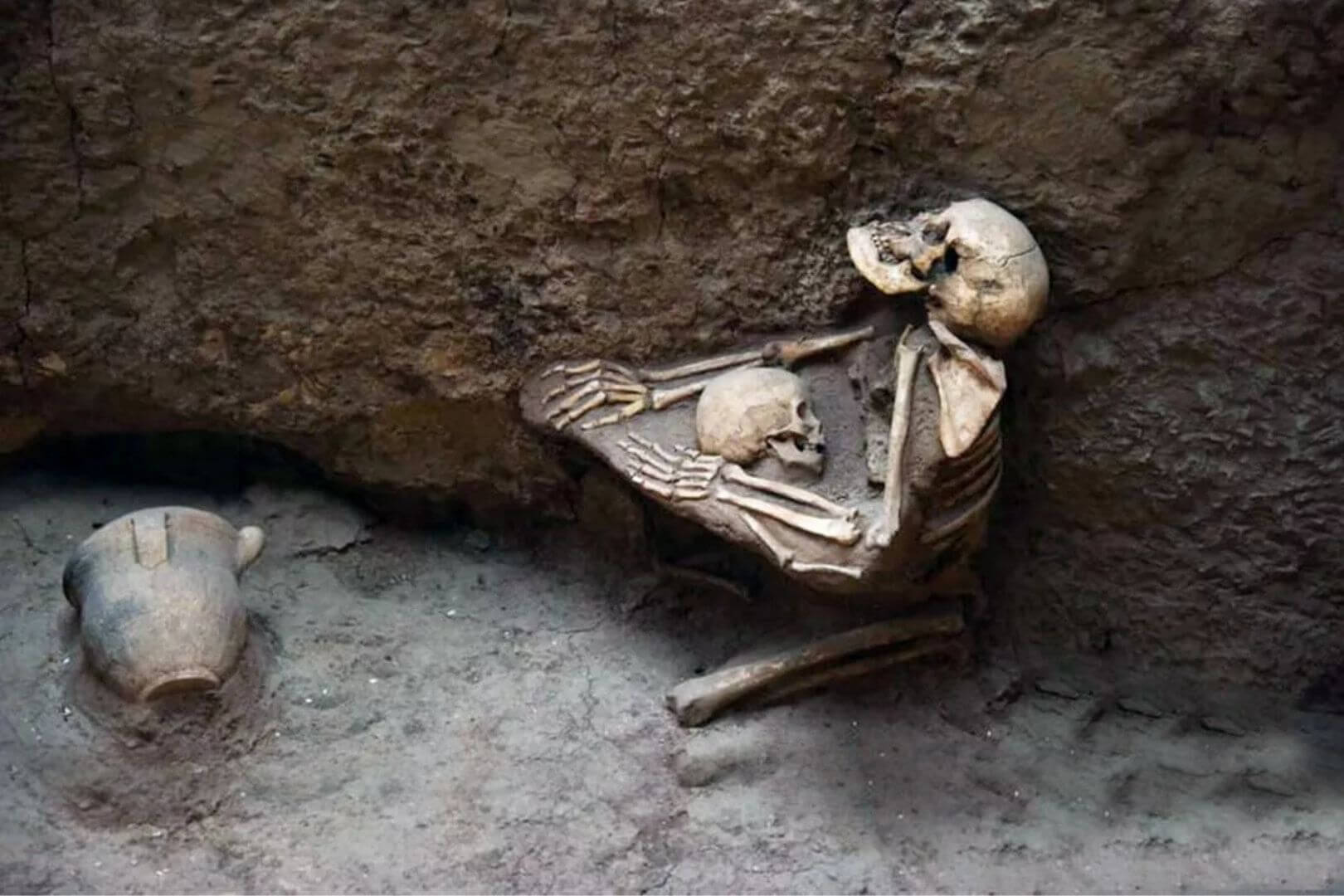 Un terremoto sepultó una aldea china hace 4.000 años, pero no pudo borrar el último gesto de amor entre sus habitantes