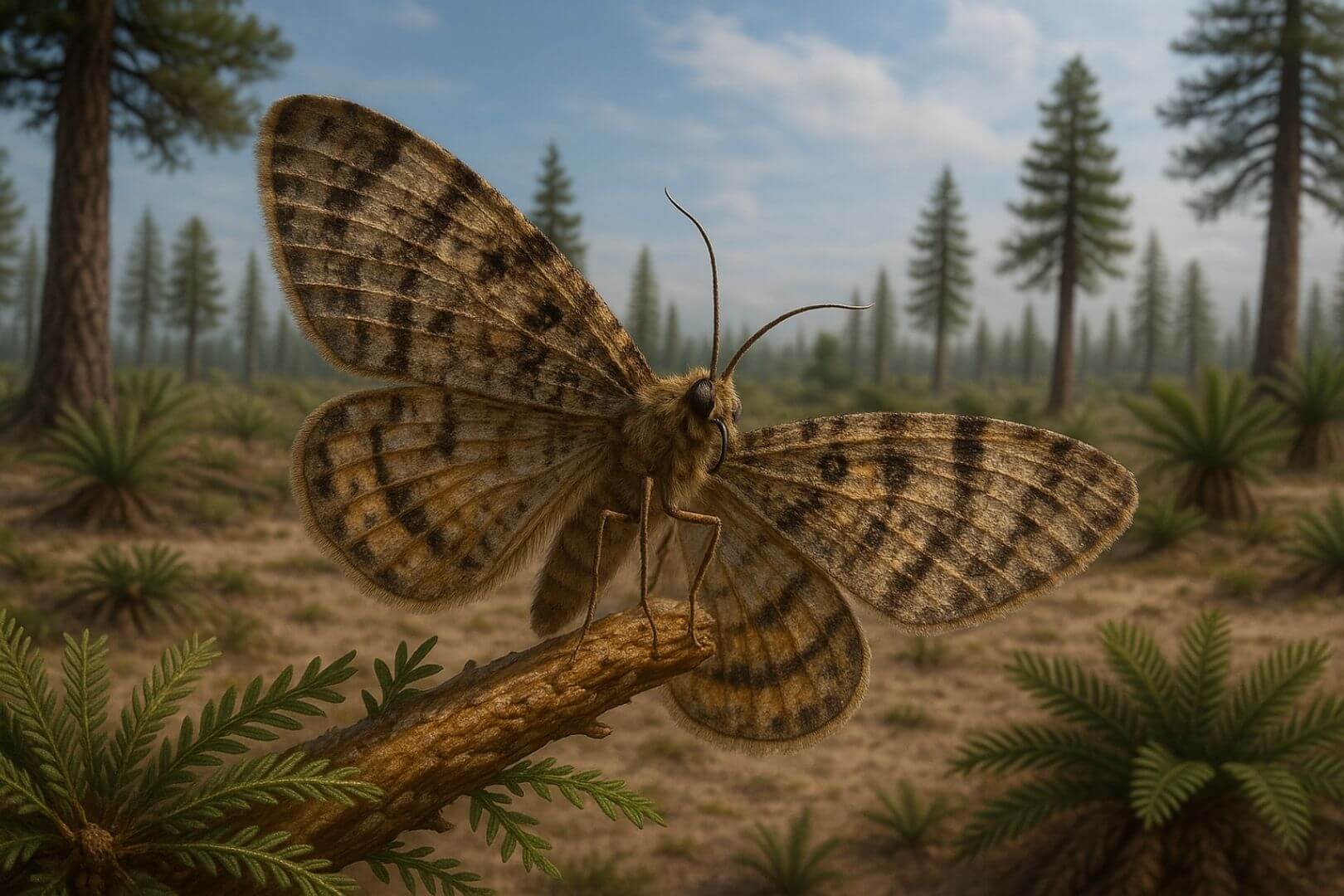 Hallan las primeras mariposas del mundo en excremento fosilizado de hace 236 millones de años