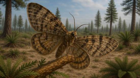 Hallan las primeras mariposas del mundo en excremento fosilizado de hace 236 millones de años