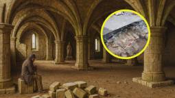 La nueva imagen, inspirada en una litografía realizada por W. Monkhouse hacia 1848, es una interpretación artística que recrea de forma imaginativa cómo pudo haber sido el Hospital de San Leonard en su época de esplendor