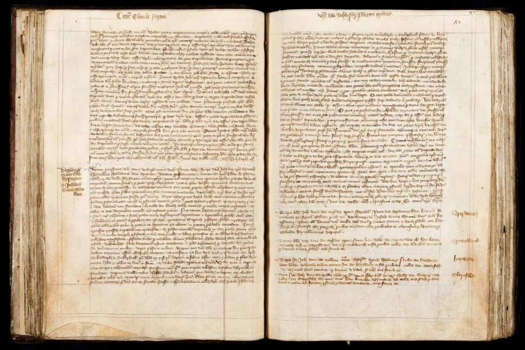 Imagen de las cartas del arzobispo de Canterbury dirigidas al obispo de Winchester sobre el caso de Ela Fitzpayne, extraídas del registro de John de Stratford