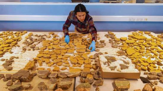 Han Li reconstruyó un fresco de 1.800 años que decoraba los muros de una antigua villa romana