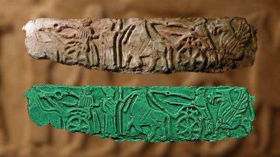 Hallan un misterioso relieve con grifos y aurigas en el centro de España